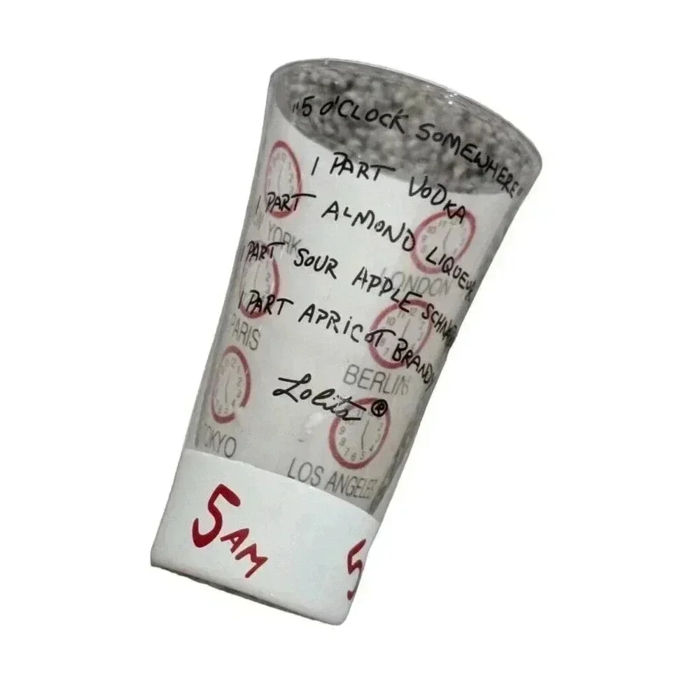 Lolita Party Shots 5 O'Clock Somewhere 2 oz Hand Painted Shot Glass With Box